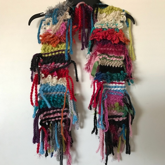 Unique hand knit scarf. One if a kind New - Picture 4 of 6